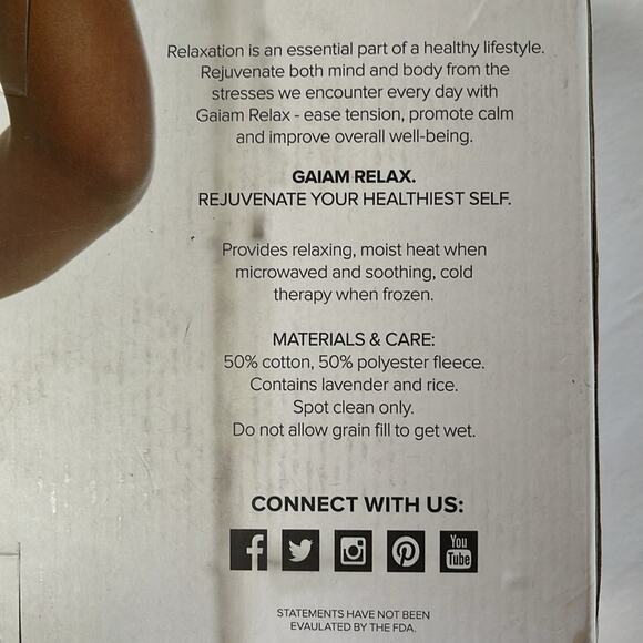 Gaiam Relax Lavender Lower Back Wrap Scented Wrap for Warm or Cool Therapy - Picture 5 of 5